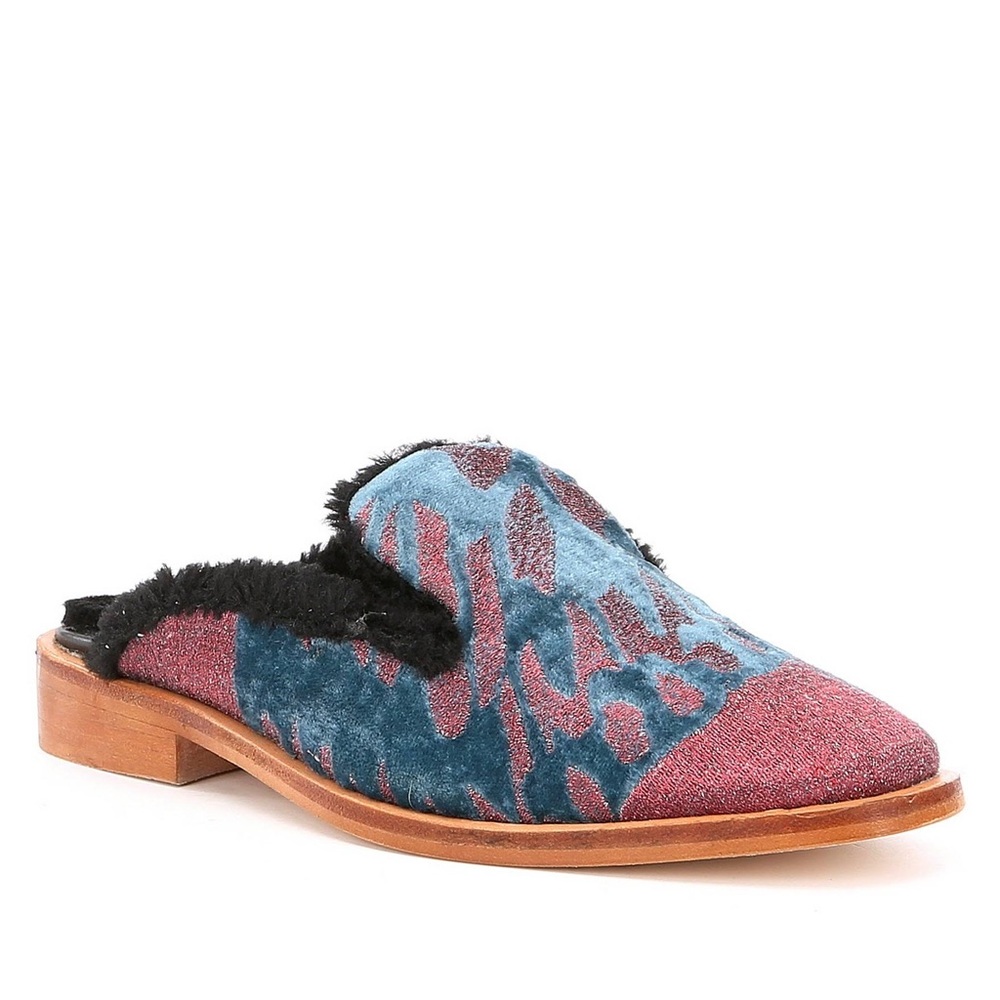 Free People Butterfly Effect Faux Fur Loafer Mule NWT